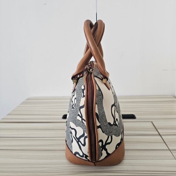 Tous Kaus Vintage Beard Print Satchel Large Handbag - Picture 3 of 10